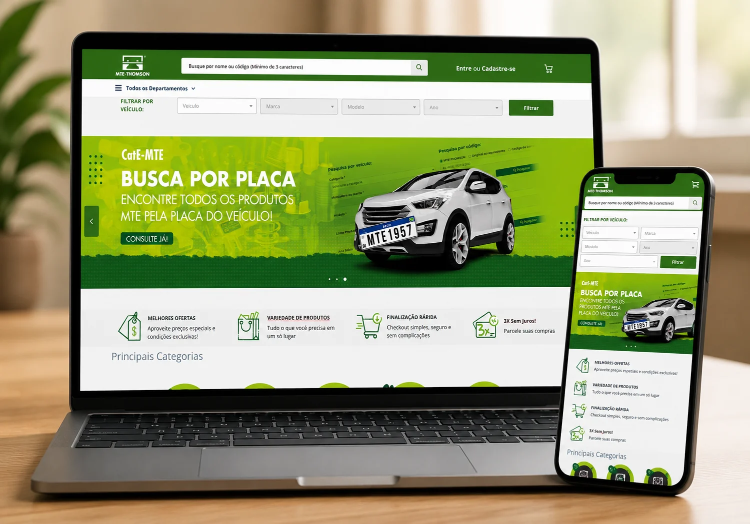 Official MTE-Thomson online channel integrating technical support, a brand‑curated catalog and sales via partner retailers, helping customers find the correct auto part and where to buy it.